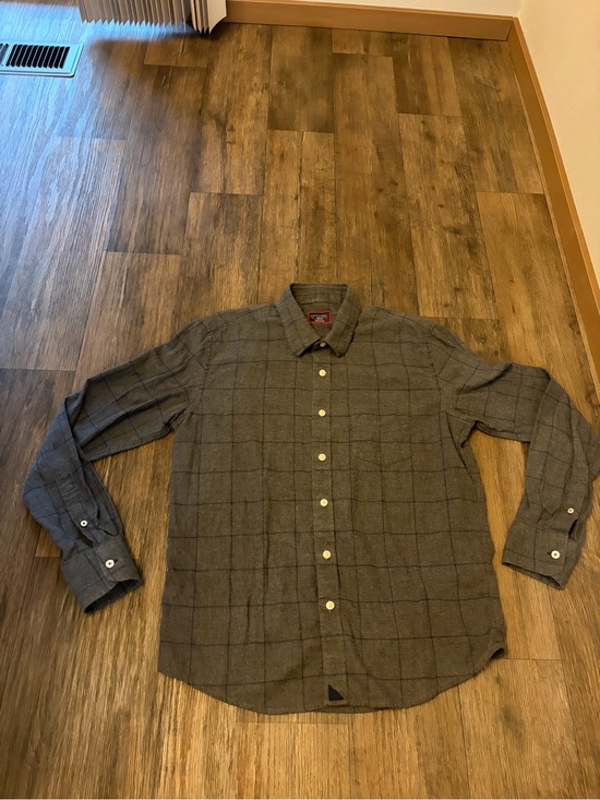 UNTUCKit Other - Untuckit Men’s Grey Causal Windowpane Long Sleeve Button Down Shirt Size Med